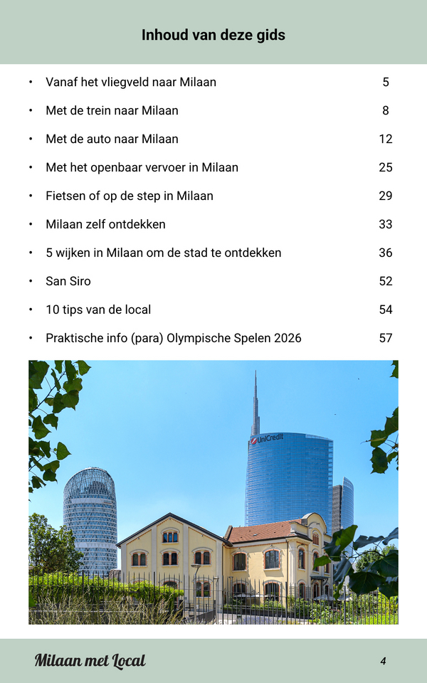 Inhoud praktische gids Milaan en Winterspelen 2026